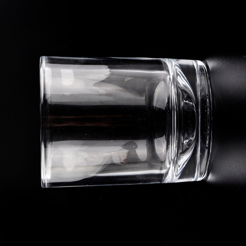 Crystal thick wall clear empty glass jar for candle making 6oz 8oz 10oz