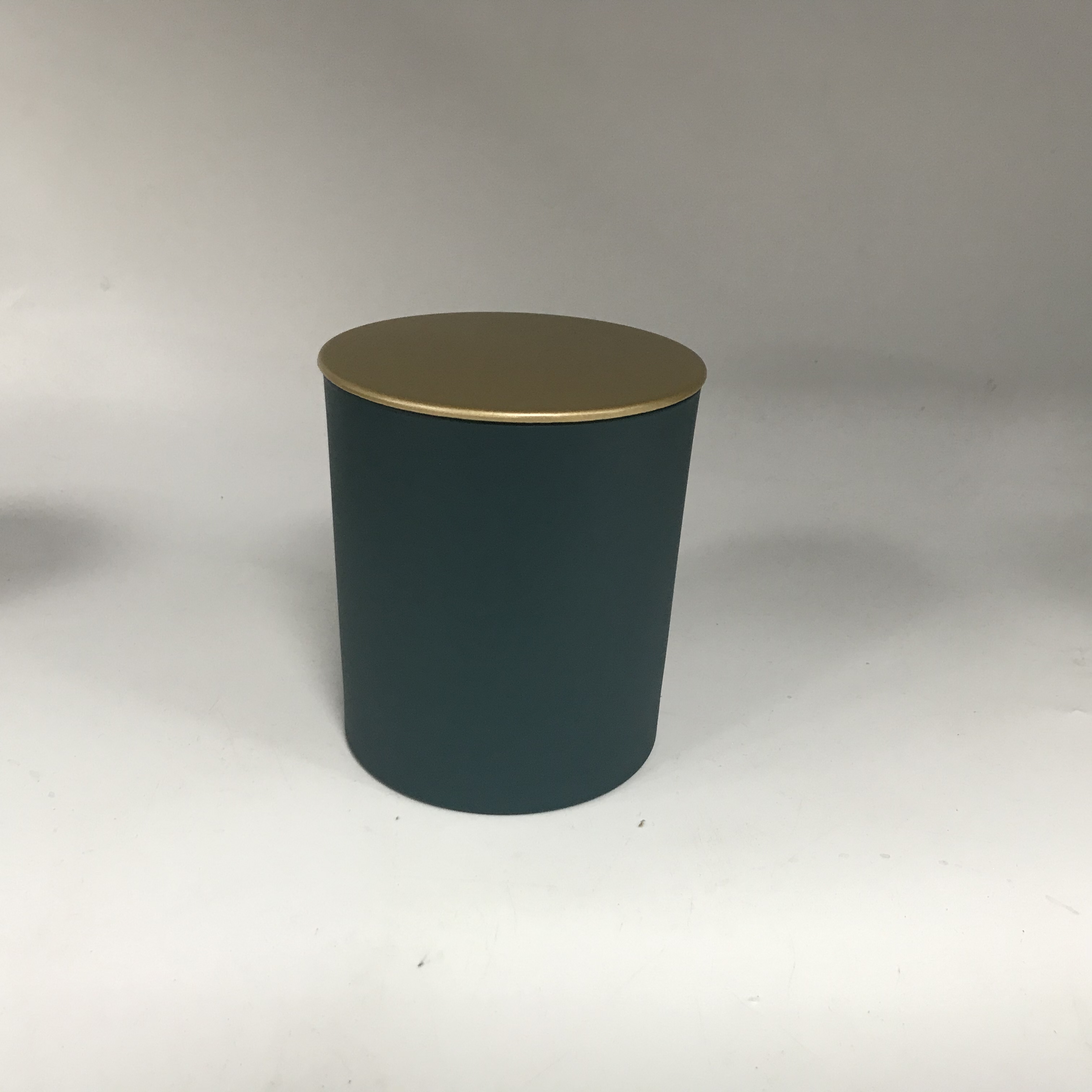 matte colored glass candle jars with metal lid