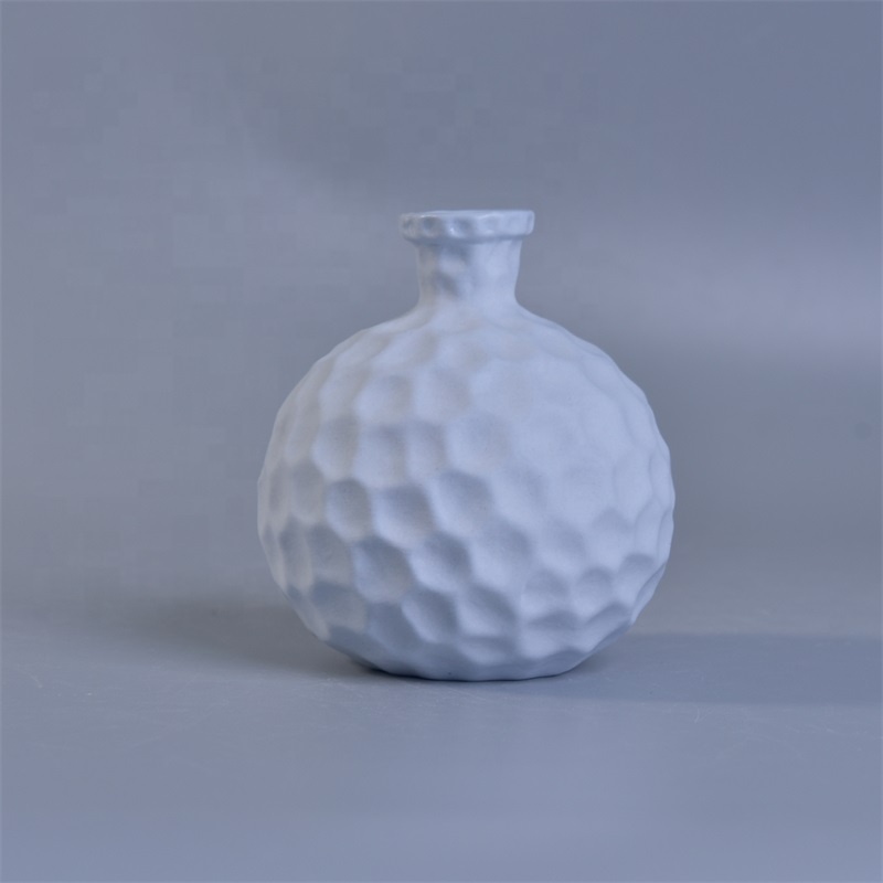 Ball shape Aroma matte Ceramic Reed Diffuser Bottle Aromatherapy Home Decoration