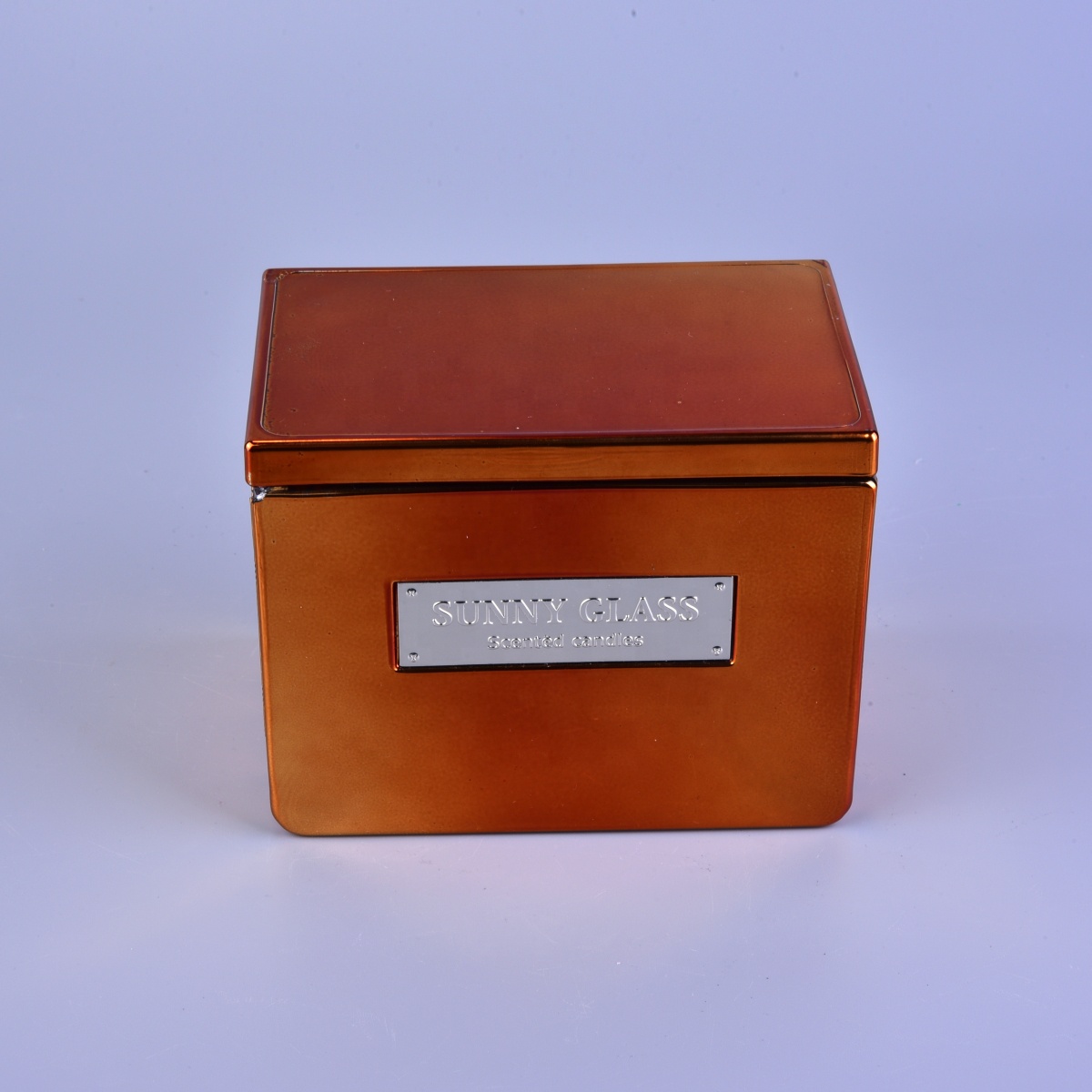 10oz 12oz 16oz Sunny luxury empty gold tealight glass candle jars with lids