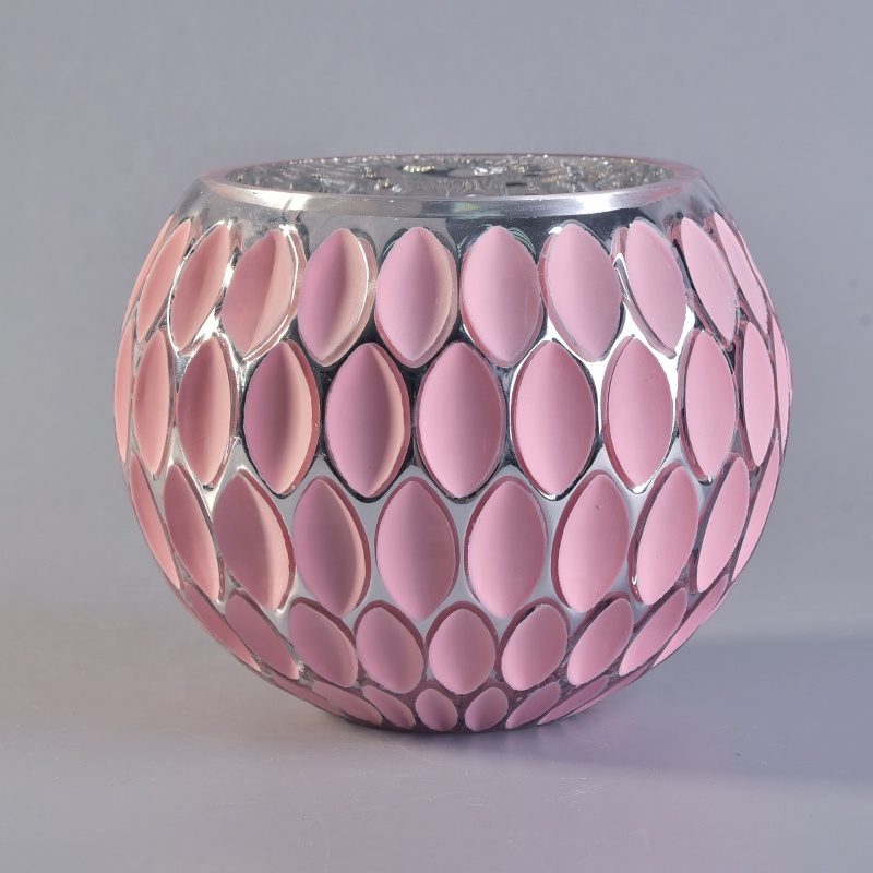 Personalized Glass candle glass jars vessels
