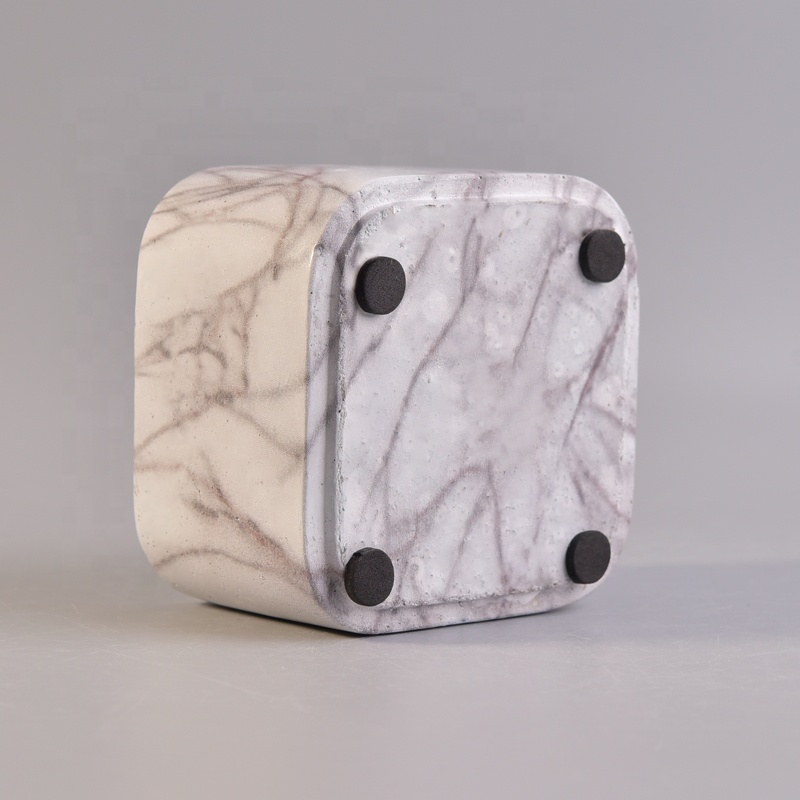 Unique concrete candle containers decorative candle vessel soy wax