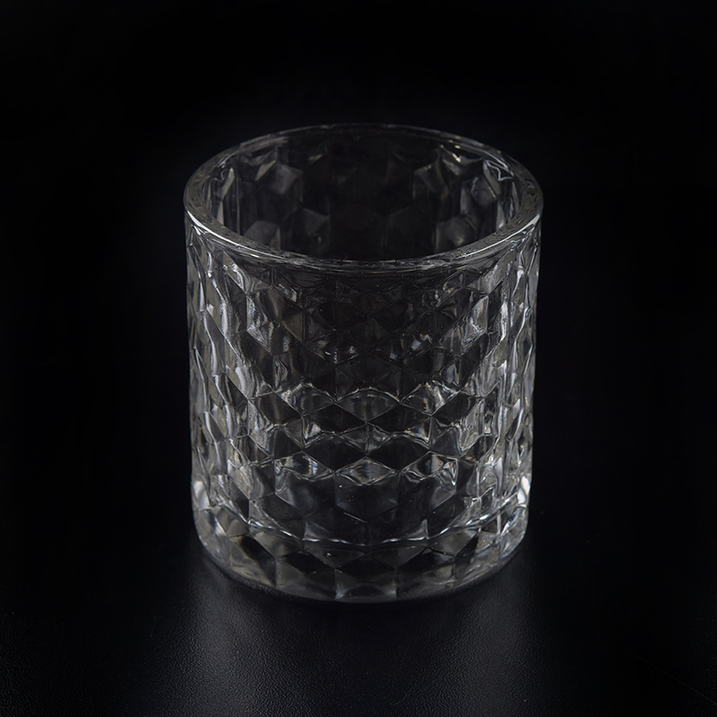 Crystal hexagon glass candle holder home decoration wholesale 