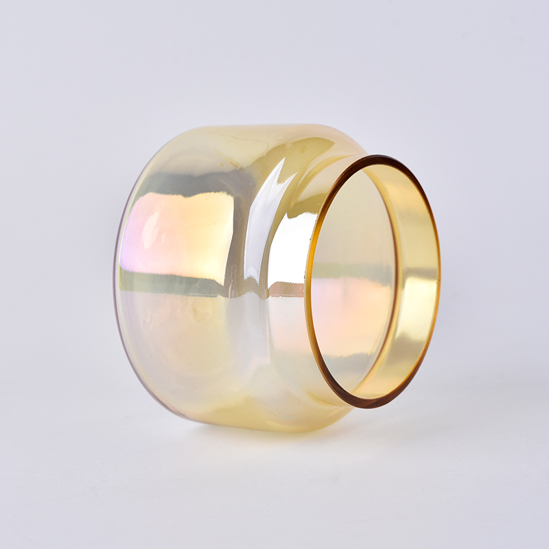 Wholesale amber candle jar glass home decoration