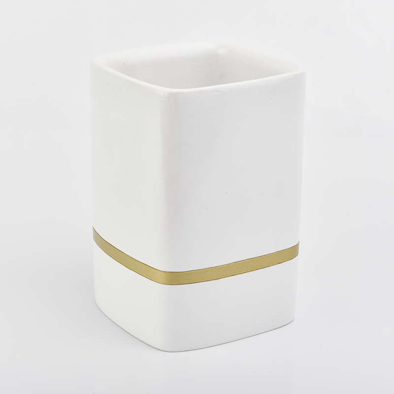 concrete candle container, square concrete candle jar for home decor