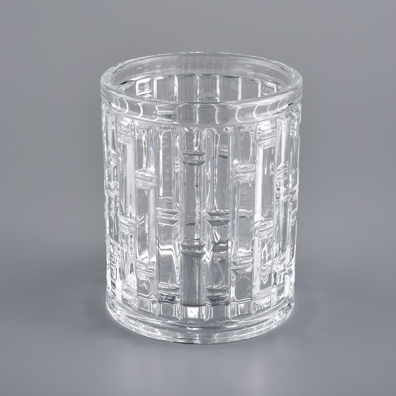 Geo cut glass candle Jar For Candle Making