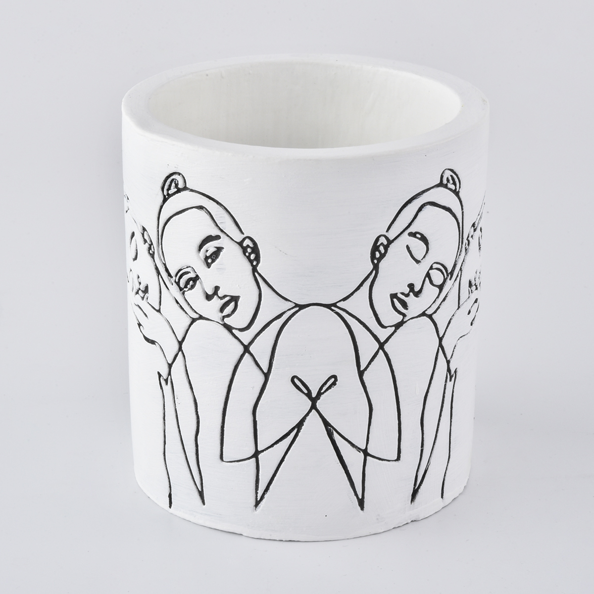 matte white concrete candle jars suppliers