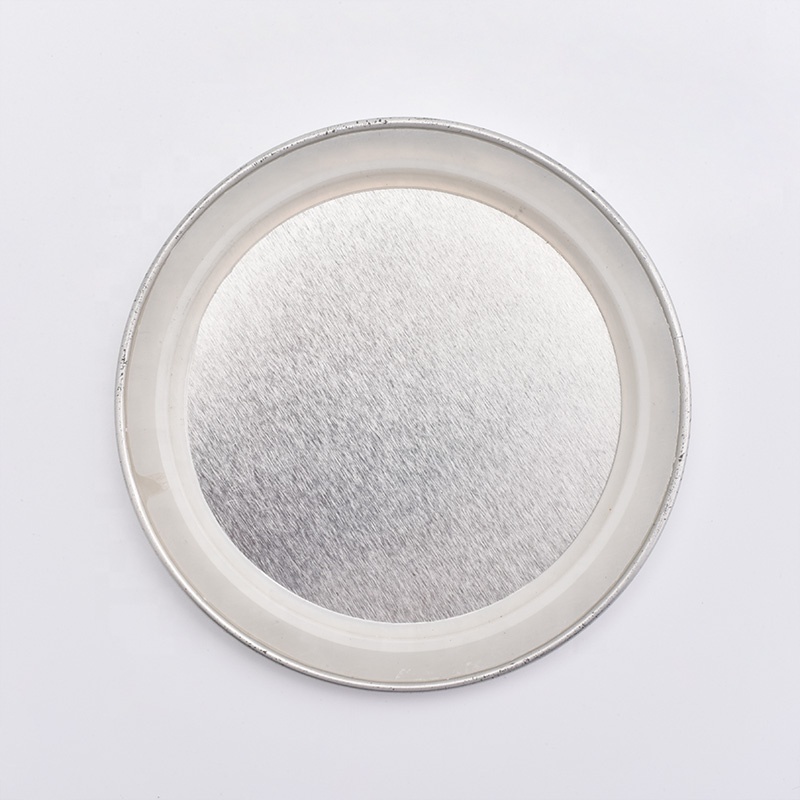 Tin Candle Holder Lids Silver Tin Covers for Jars Wholesales