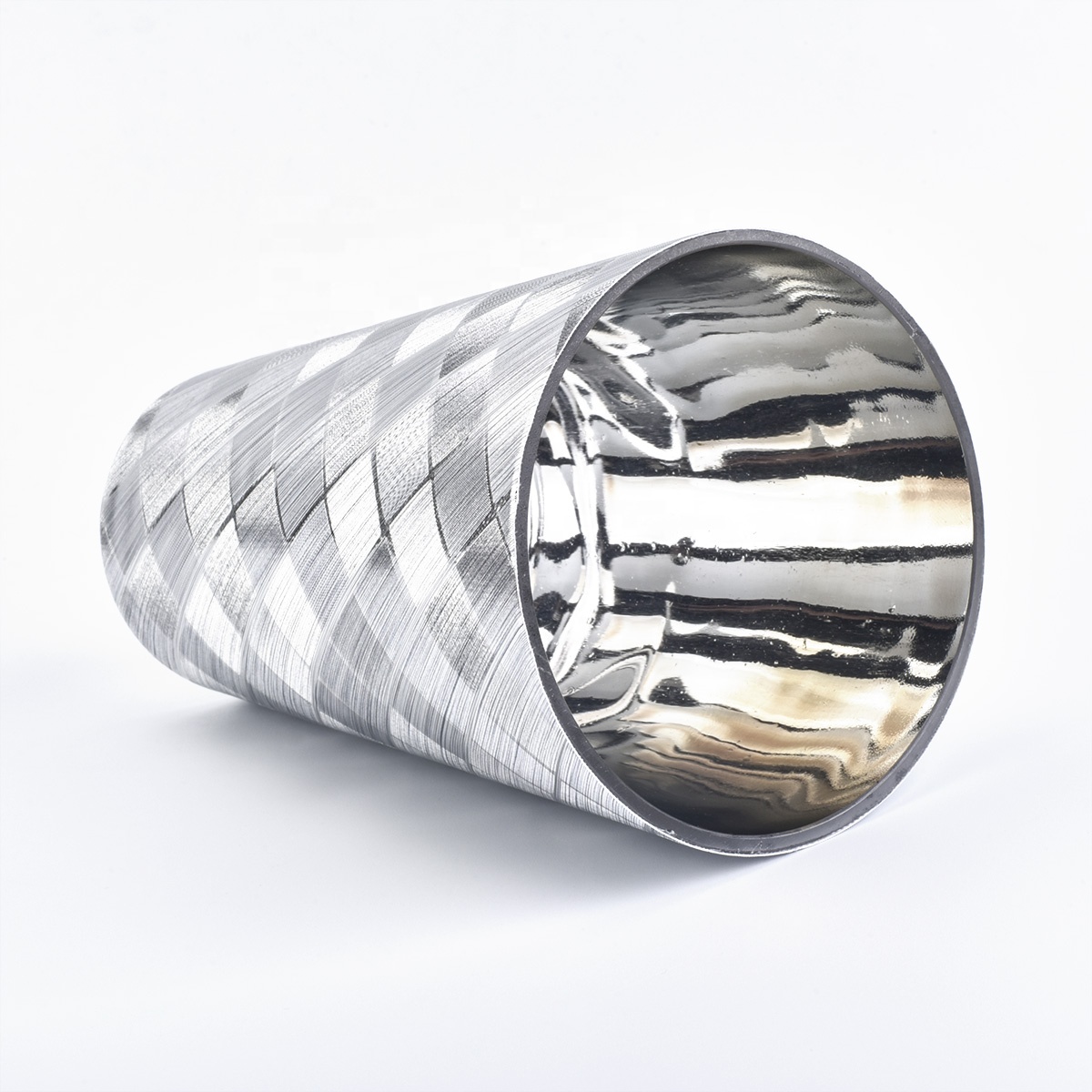 Suppliers custom silver decorative PU material pillar candle holder