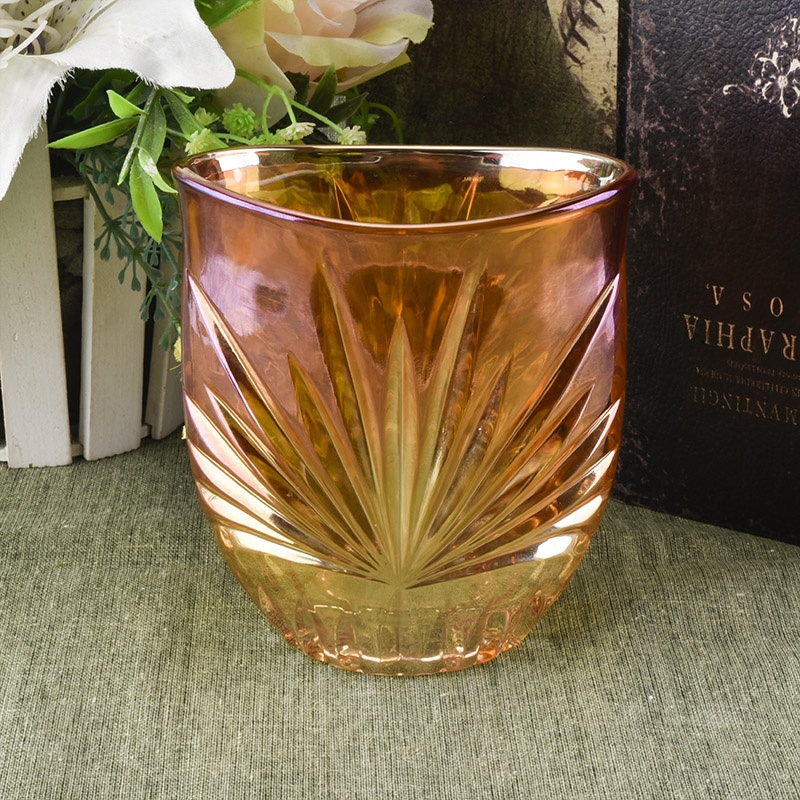 Customized oval-shape candle container votive glass candle jars home decor wholesale