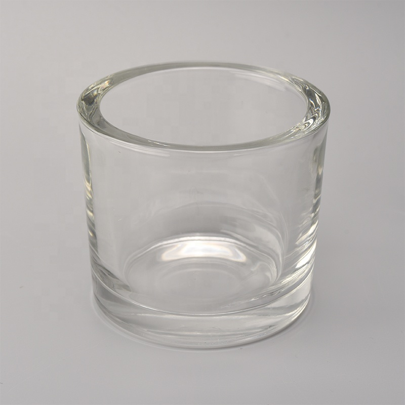 thick wall glass tealight holder, wedding candle holder