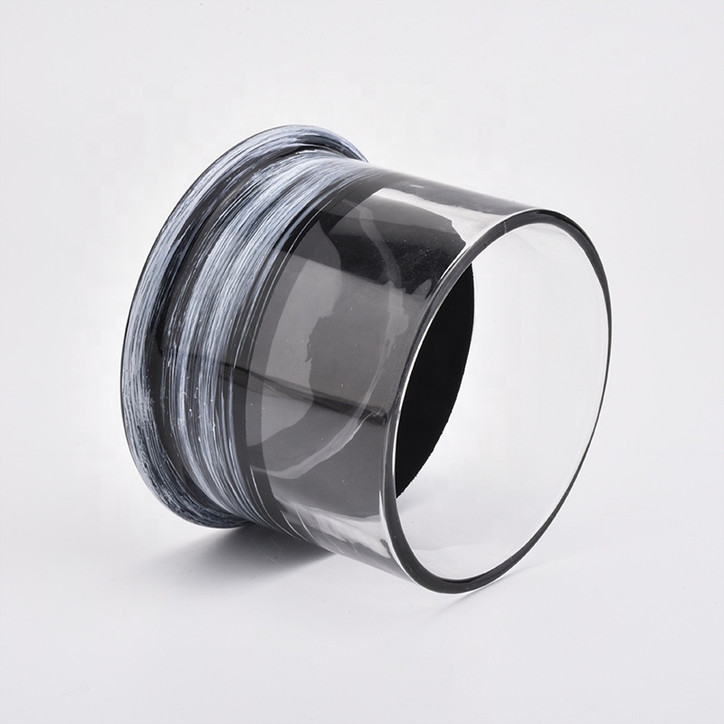 Custom hurricane clear Glass Candle Jars candle Holder with lid wedding decoration centerpieces