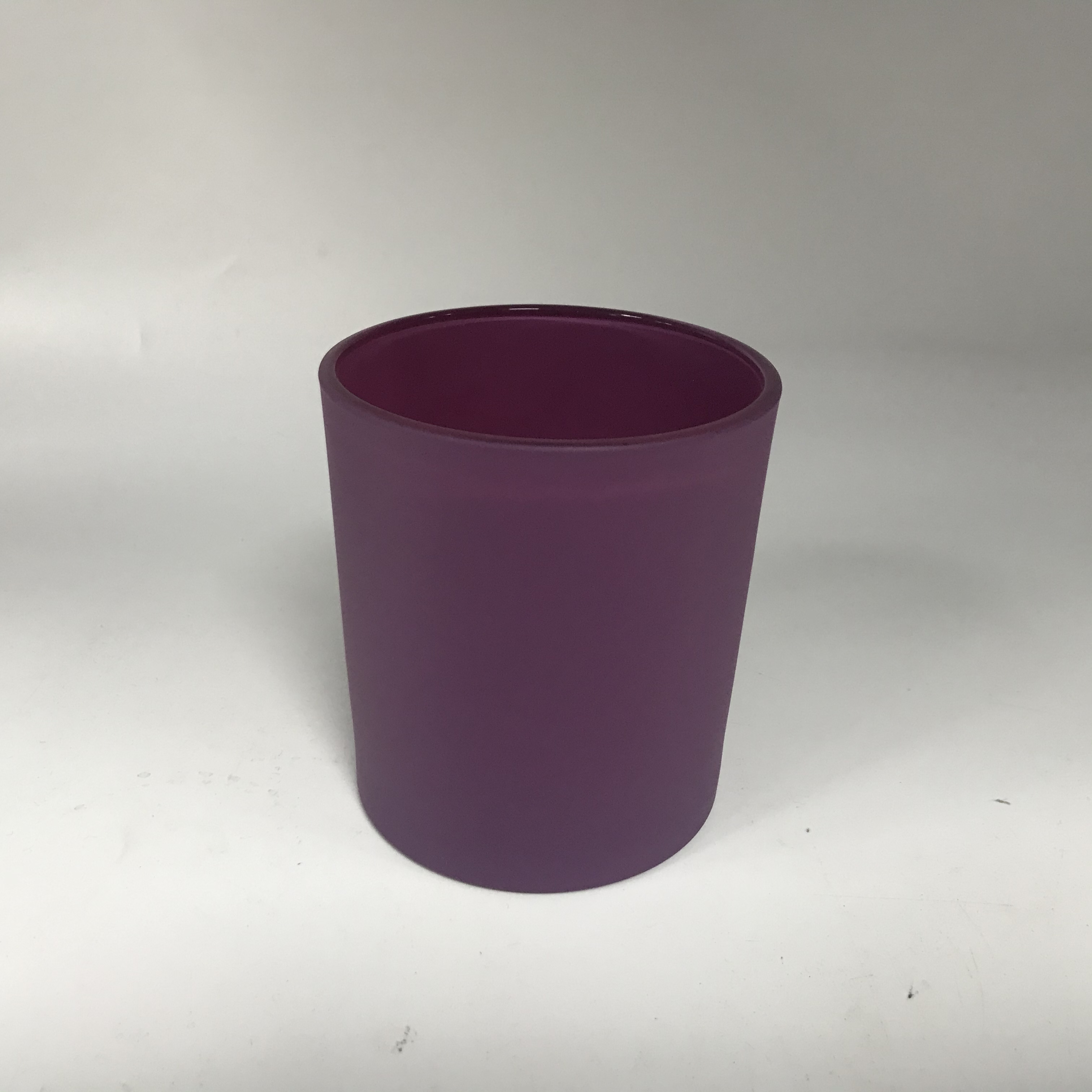 matte colored 8oz glass candle jars with gold lid