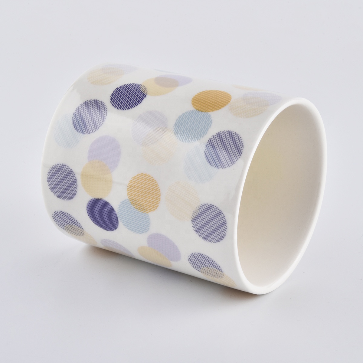 In bulk empty porcelain luxury ceramic holders for candle making