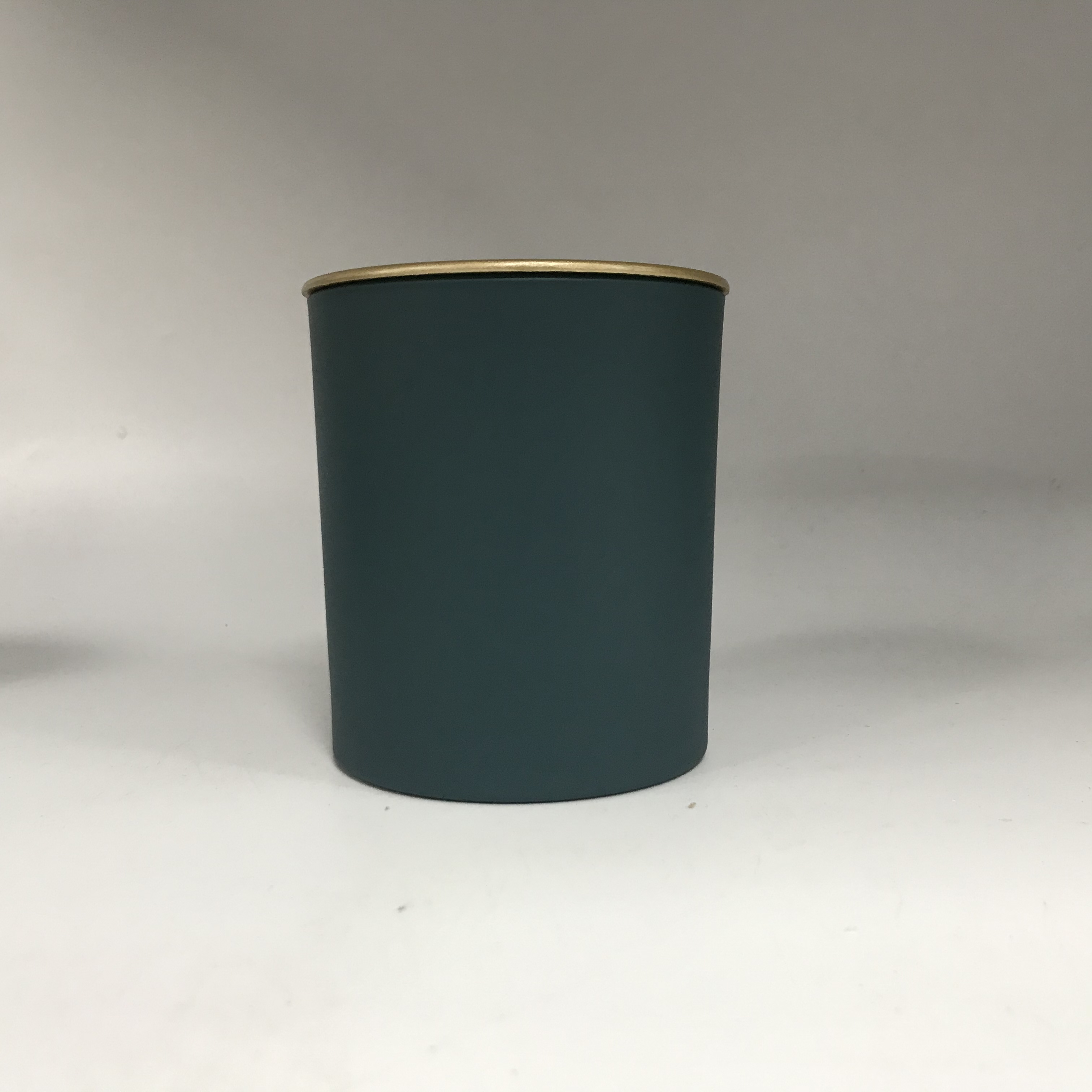 matte colored glass candle jars with metal lid