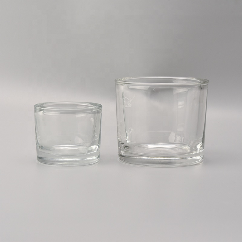 thick wall glass tealight holder, wedding candle holder