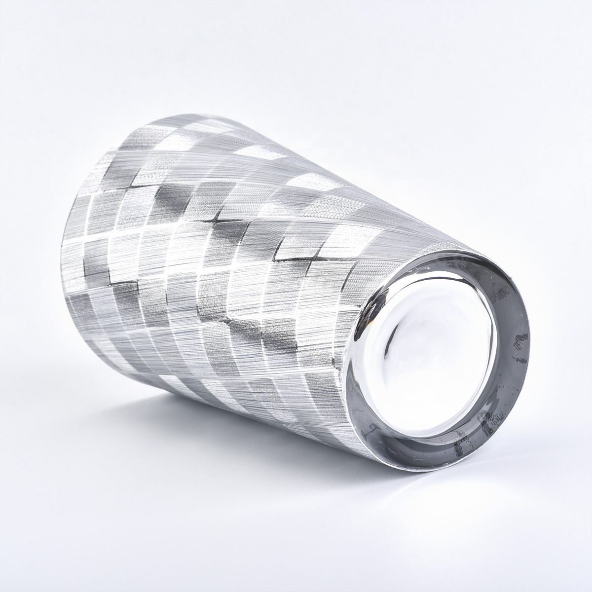 Suppliers custom silver decorative PU material pillar candle holder