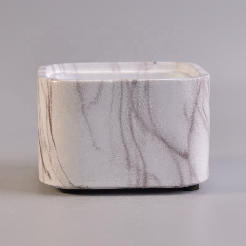 Unique concrete candle containers decorative candle vessel soy wax