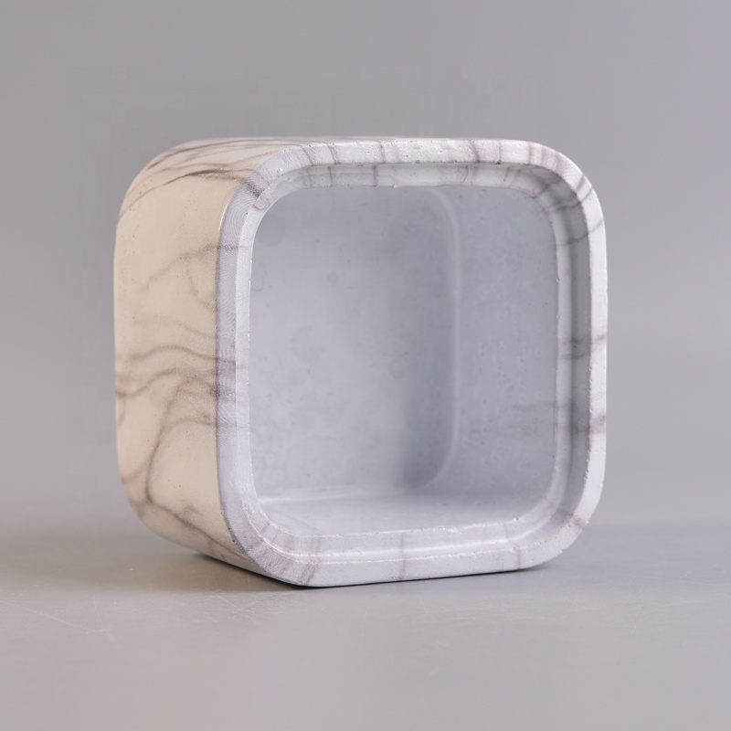 Unique concrete candle containers decorative candle vessel soy wax
