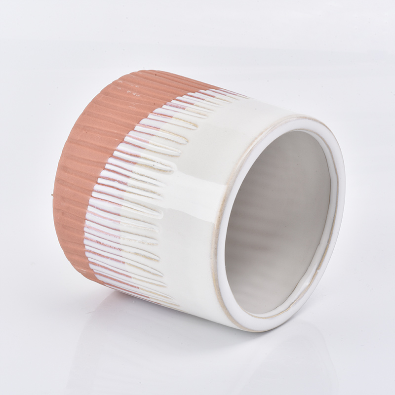 Round 500ml Glazing Ceramic Candle Containers