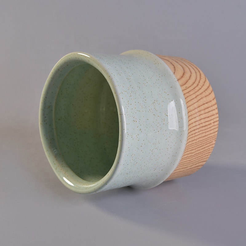 Antique ceramic votive empty ceramic container for candles