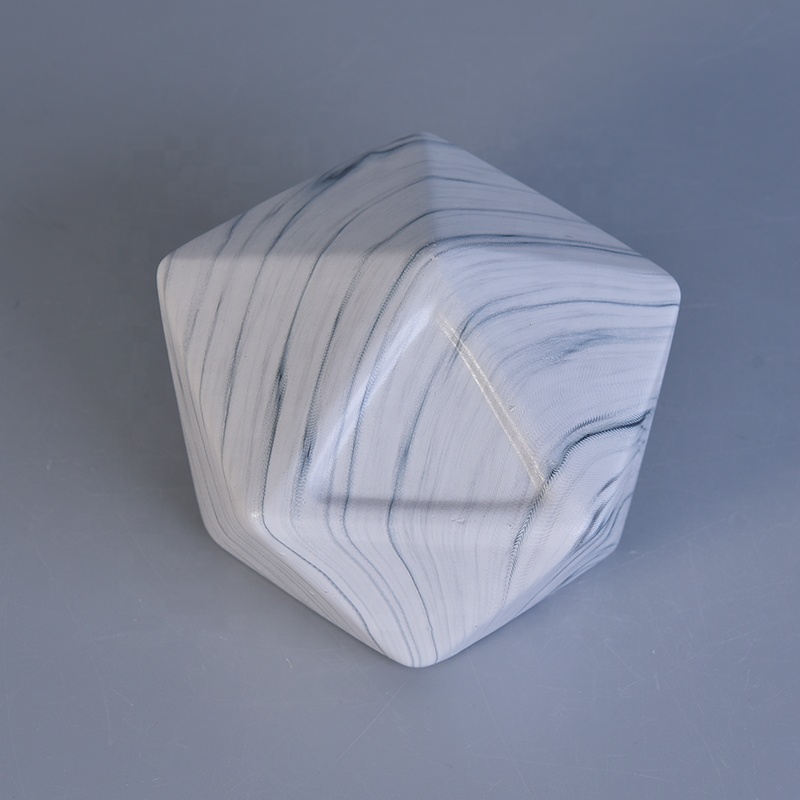 200ml Geometric ceramic candle jar scented candle vessel home decoration