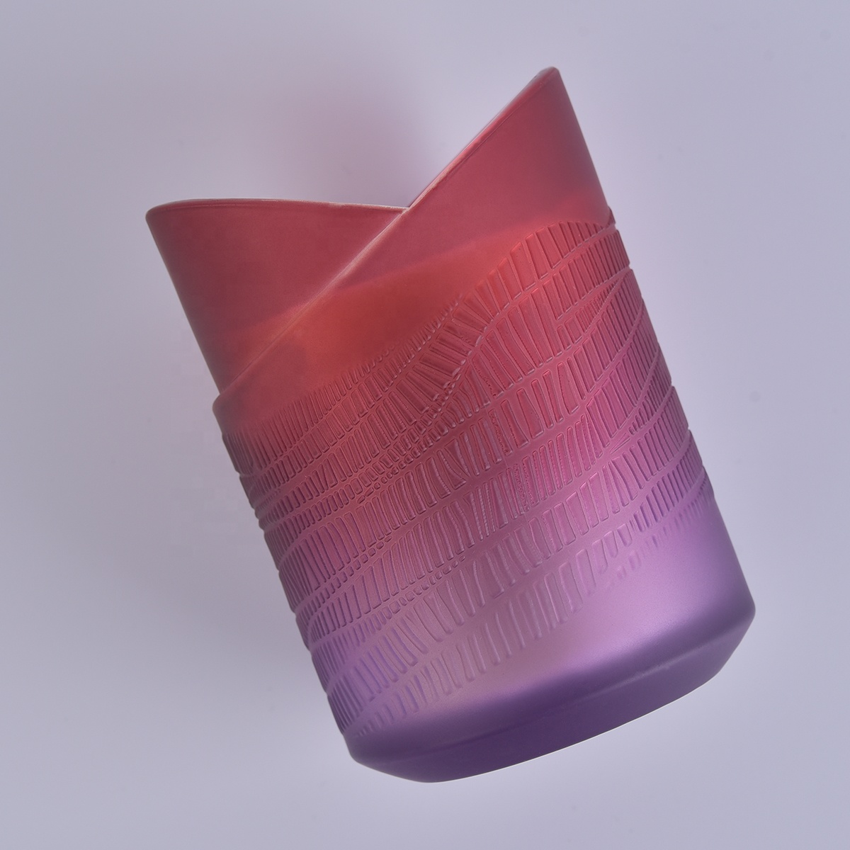 Sunny patent design romantic heart shape empty scented glass candle jars