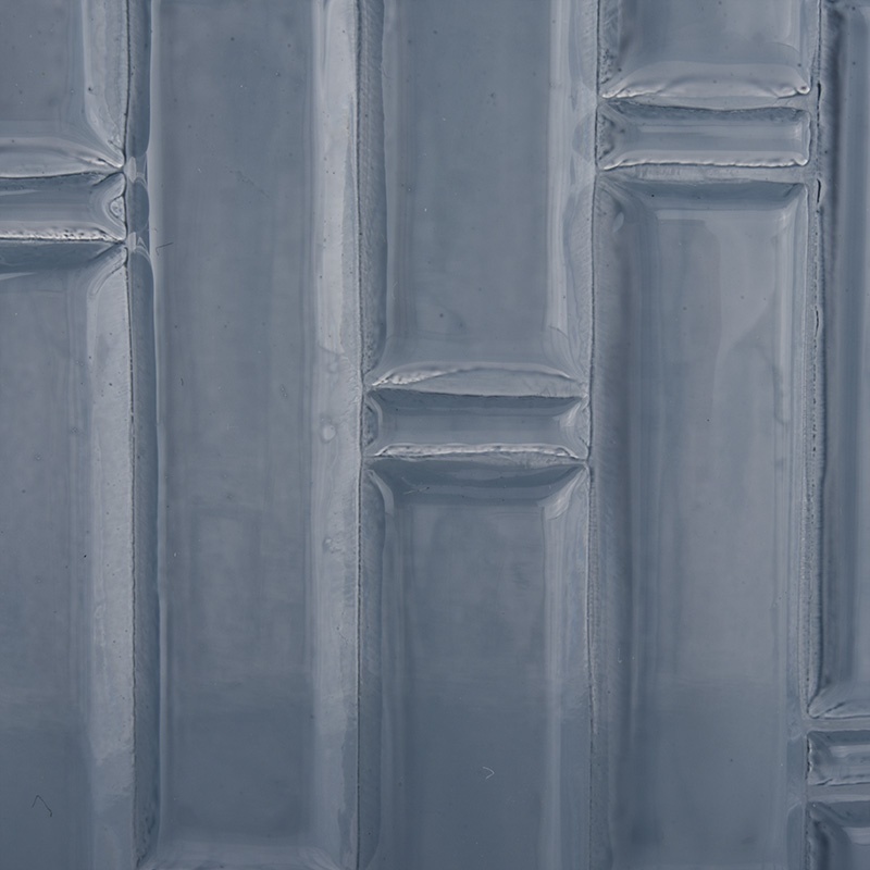 blue color sprayed glass candle containers wholesale