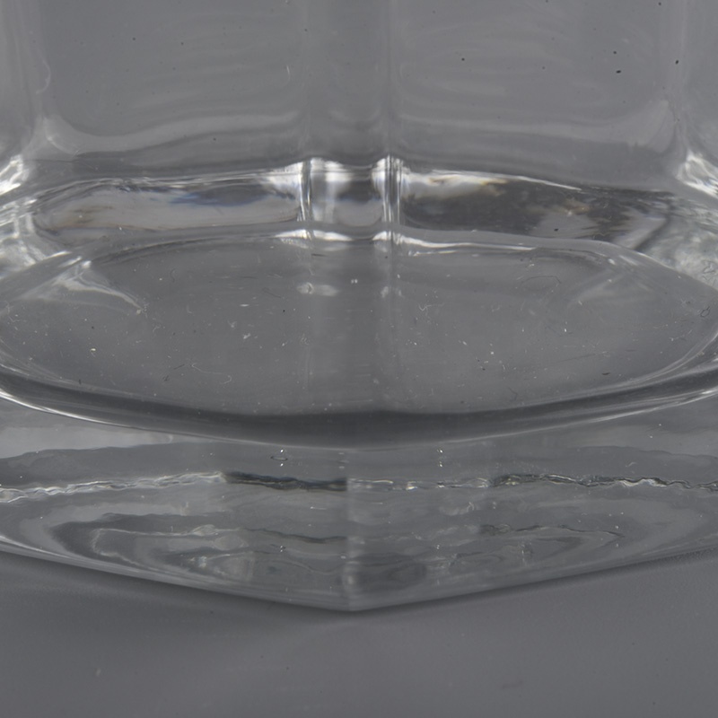 hexagonal glass candle jars for 6oz of wax filling