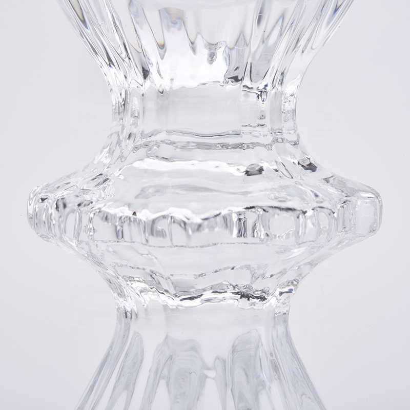 Clear crystal high candlestick glass votive candelabra living room decorative supplier