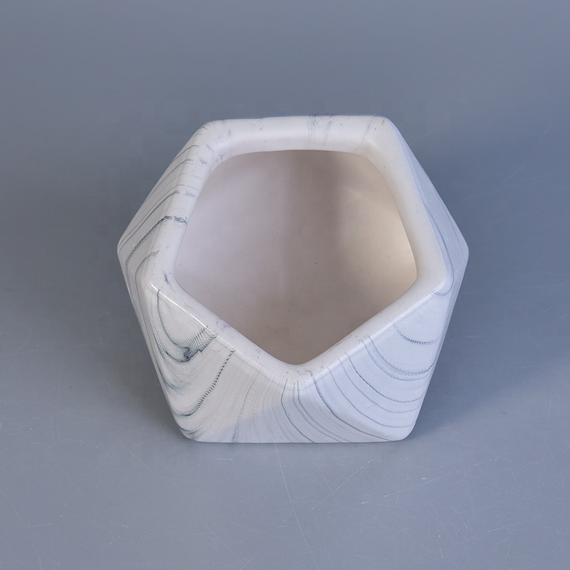 200ml Geometric ceramic candle jar scented candle vessel home decoration