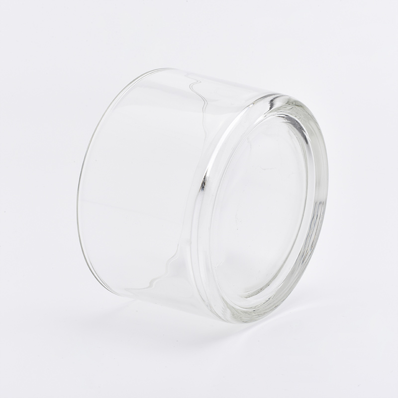 16oz Short Wide Clear Glass Candle Holders Home Decor Wholesales