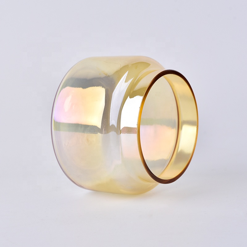Wholesale amber candle jar glass home decoration
