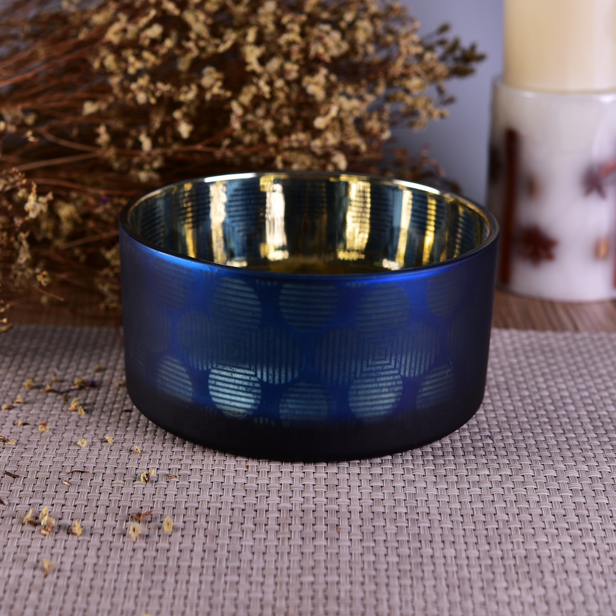 10oz 12oz 20oz Wholesales Luxury decorative glass candle jar holder