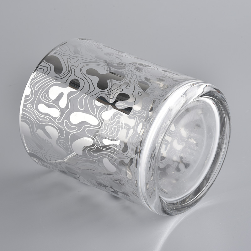 10oz glass candle holders with printing for home decoration
