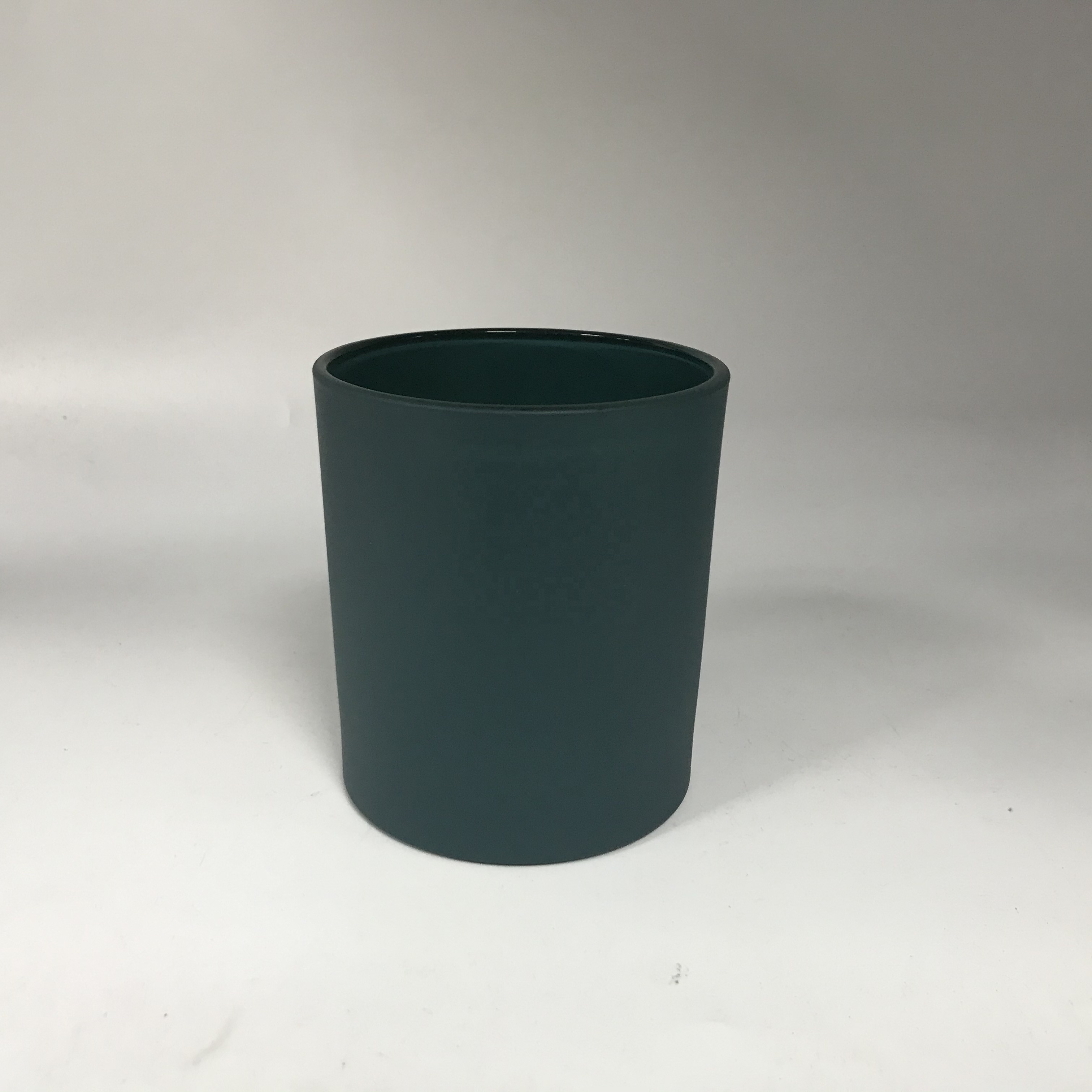 matte colored glass candle jars with metal lid