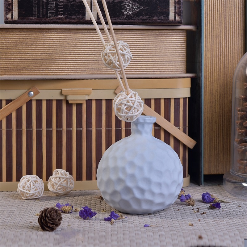 Ball shape Aroma matte Ceramic Reed Diffuser Bottle Aromatherapy Home Decoration