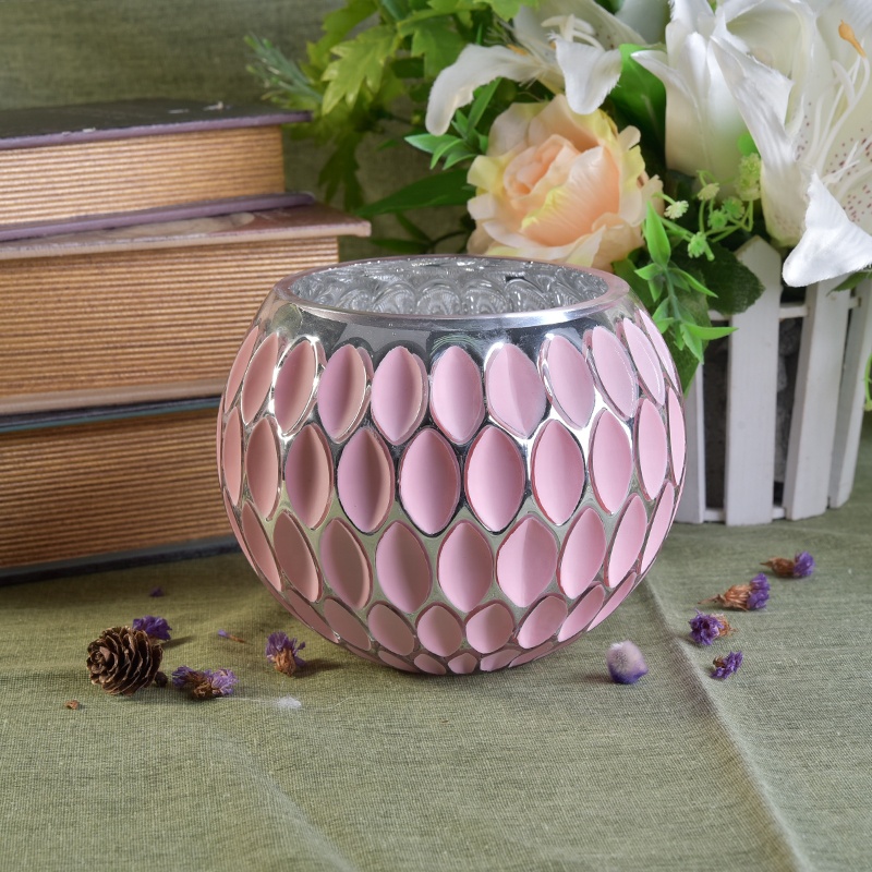 Personalized Glass candle glass jars vessels