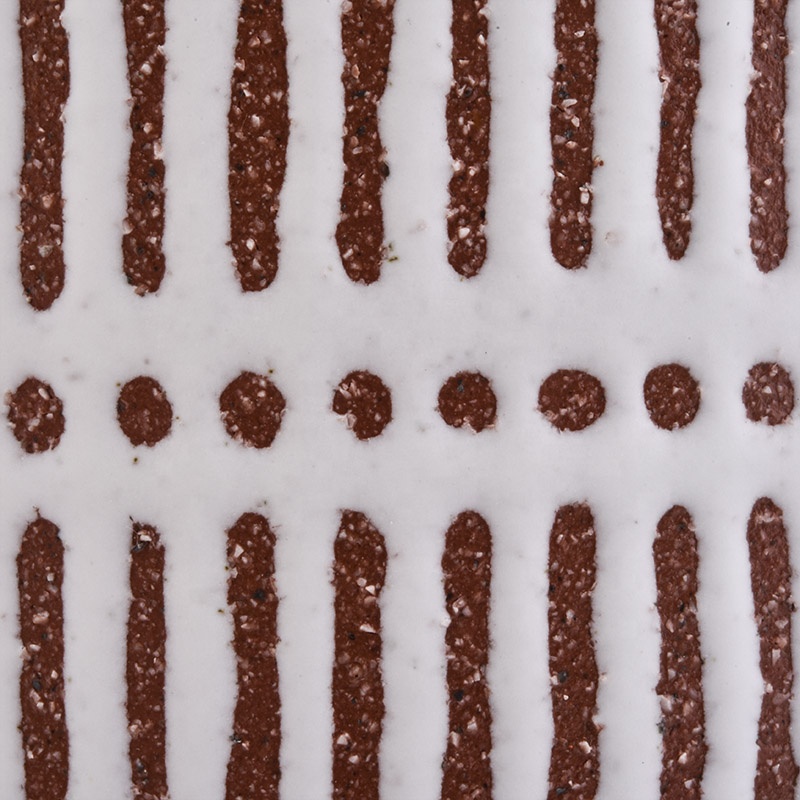 620ml Red Stripes Ceramic Candle Holder for Home Decoration