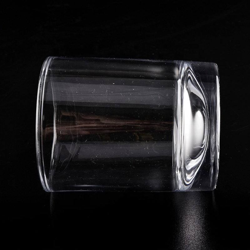 Crystal thick wall clear empty glass jar for candle making 6oz 8oz 10oz
