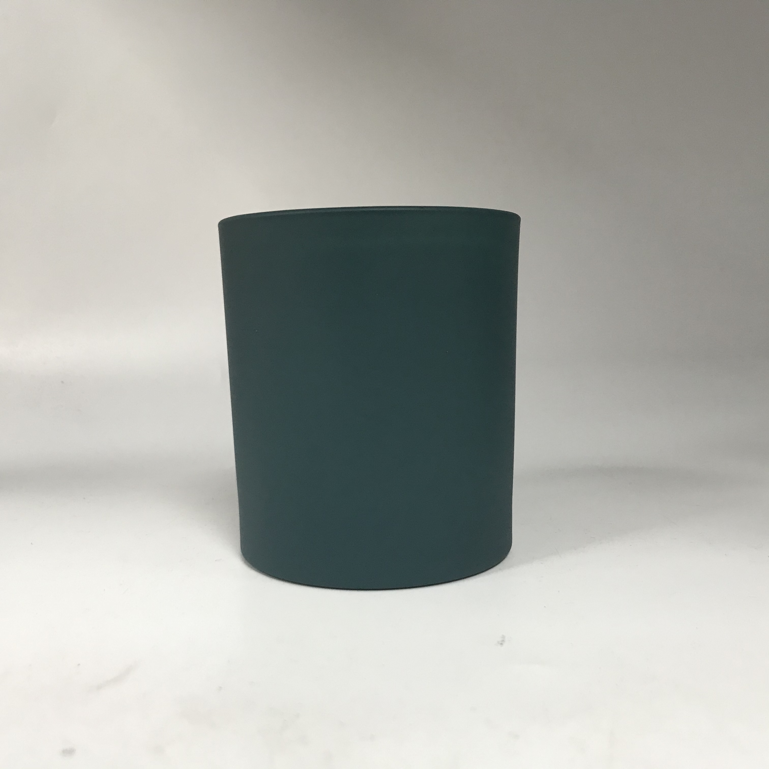 matte colored glass candle jars with metal lid