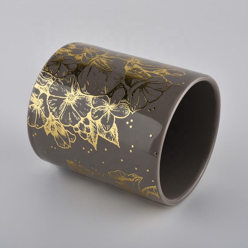 fancy 10oz ceramic candle containers for home decor