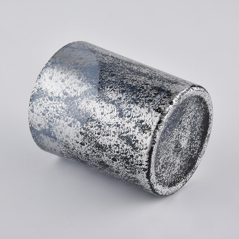 6oz colorful marble painting glass candle jars