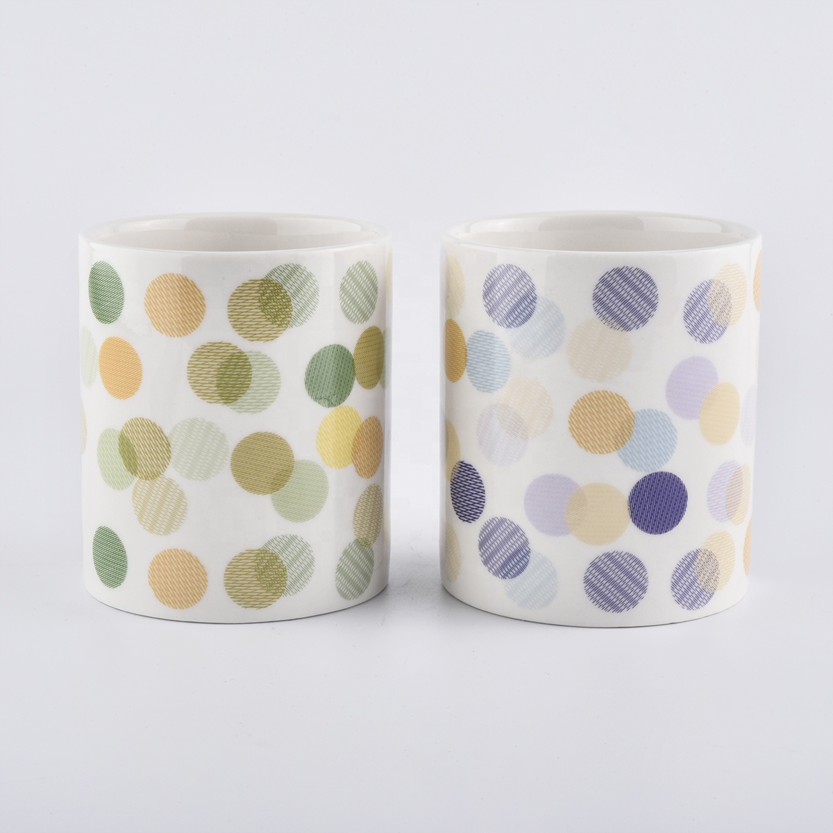 In bulk empty porcelain luxury ceramic holders for candle making