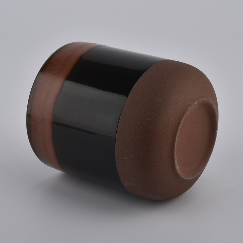 Decorative 10oz cylinder ceramic candle holders