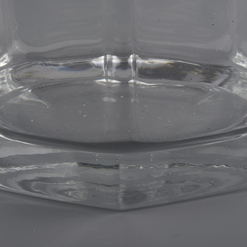 hexagonal glass candle jars for 6oz of wax filling