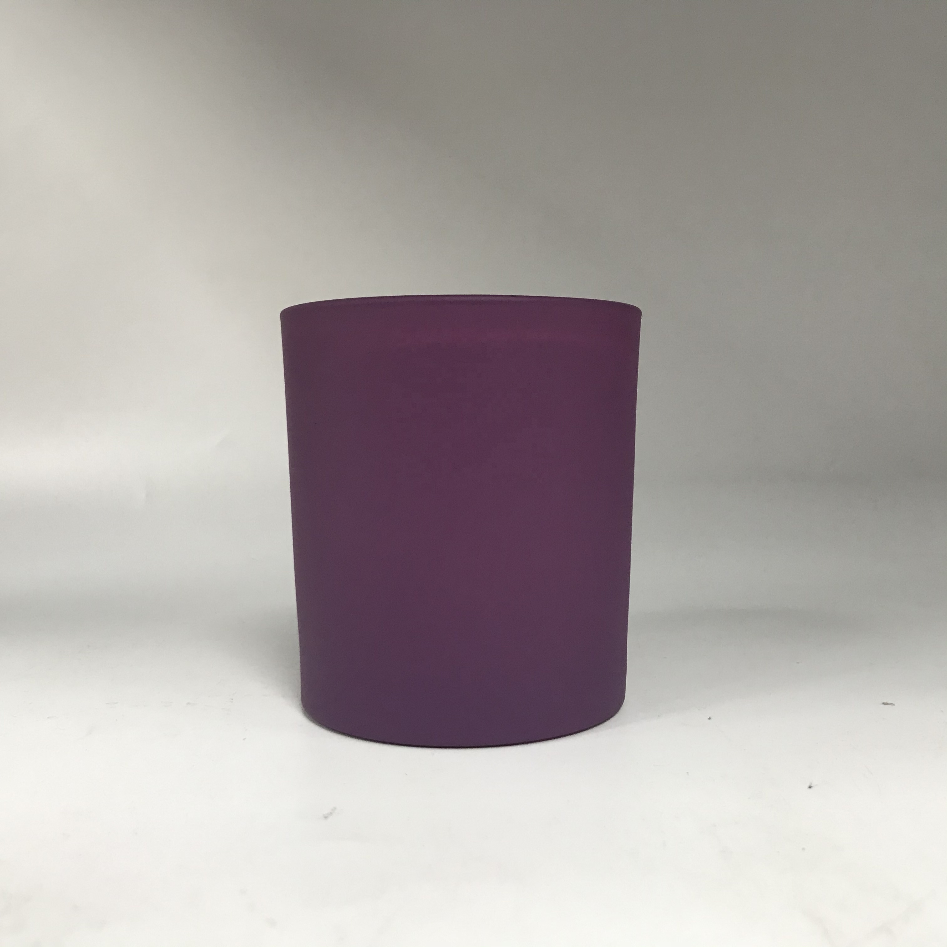 matte colored 8oz glass candle jars with gold lid