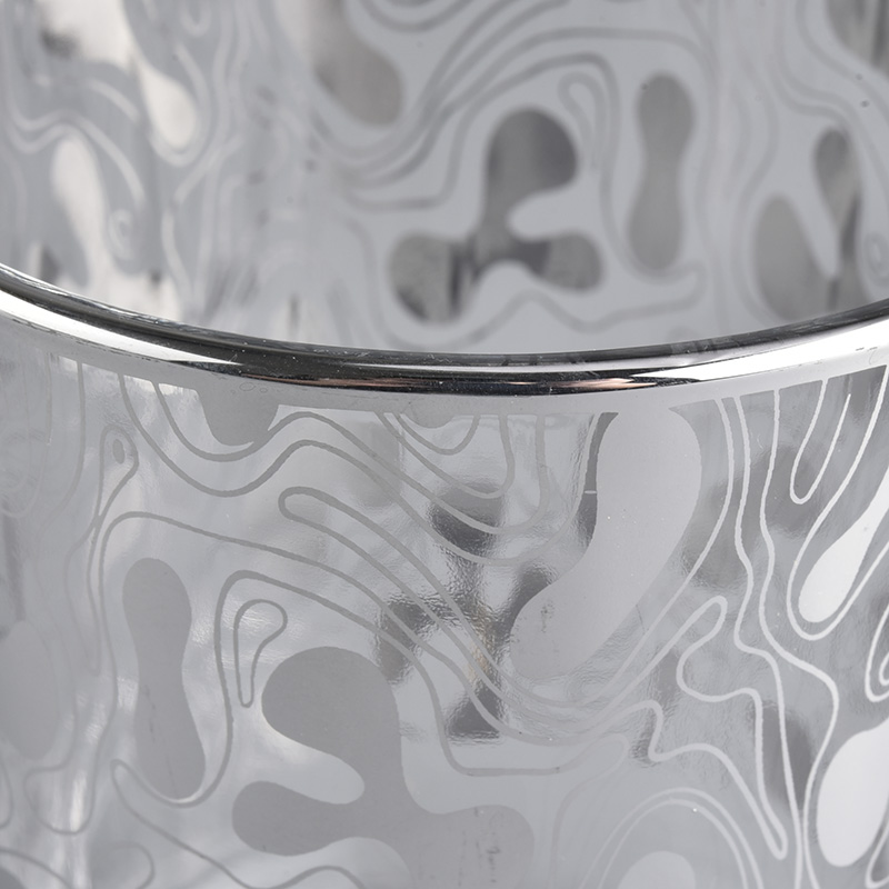 10oz glass candle holders with printing for home decoration