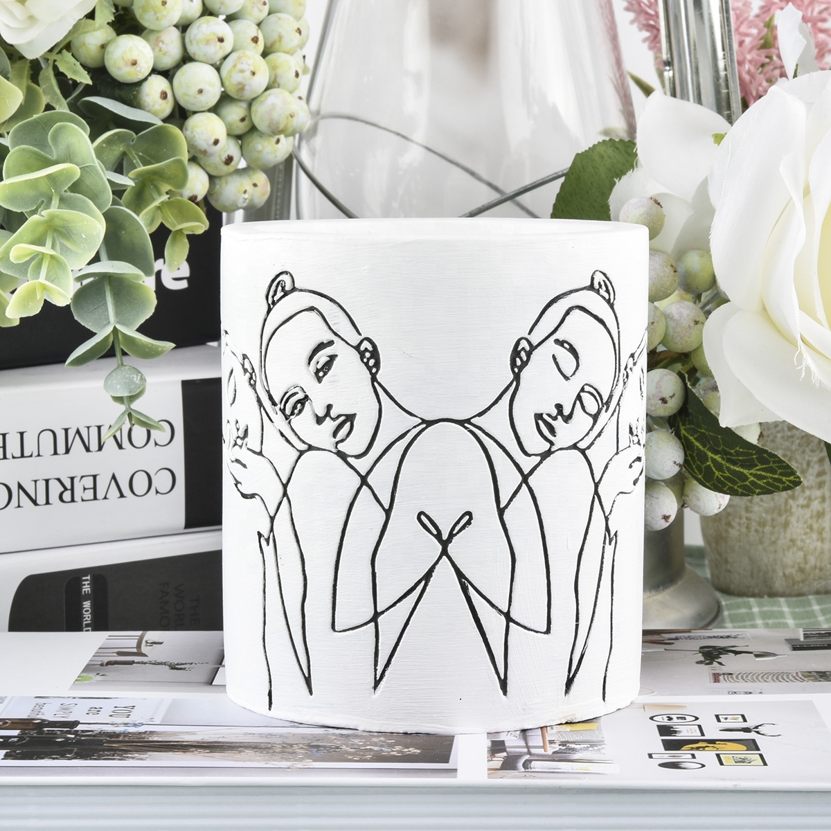 matte white concrete candle jars suppliers