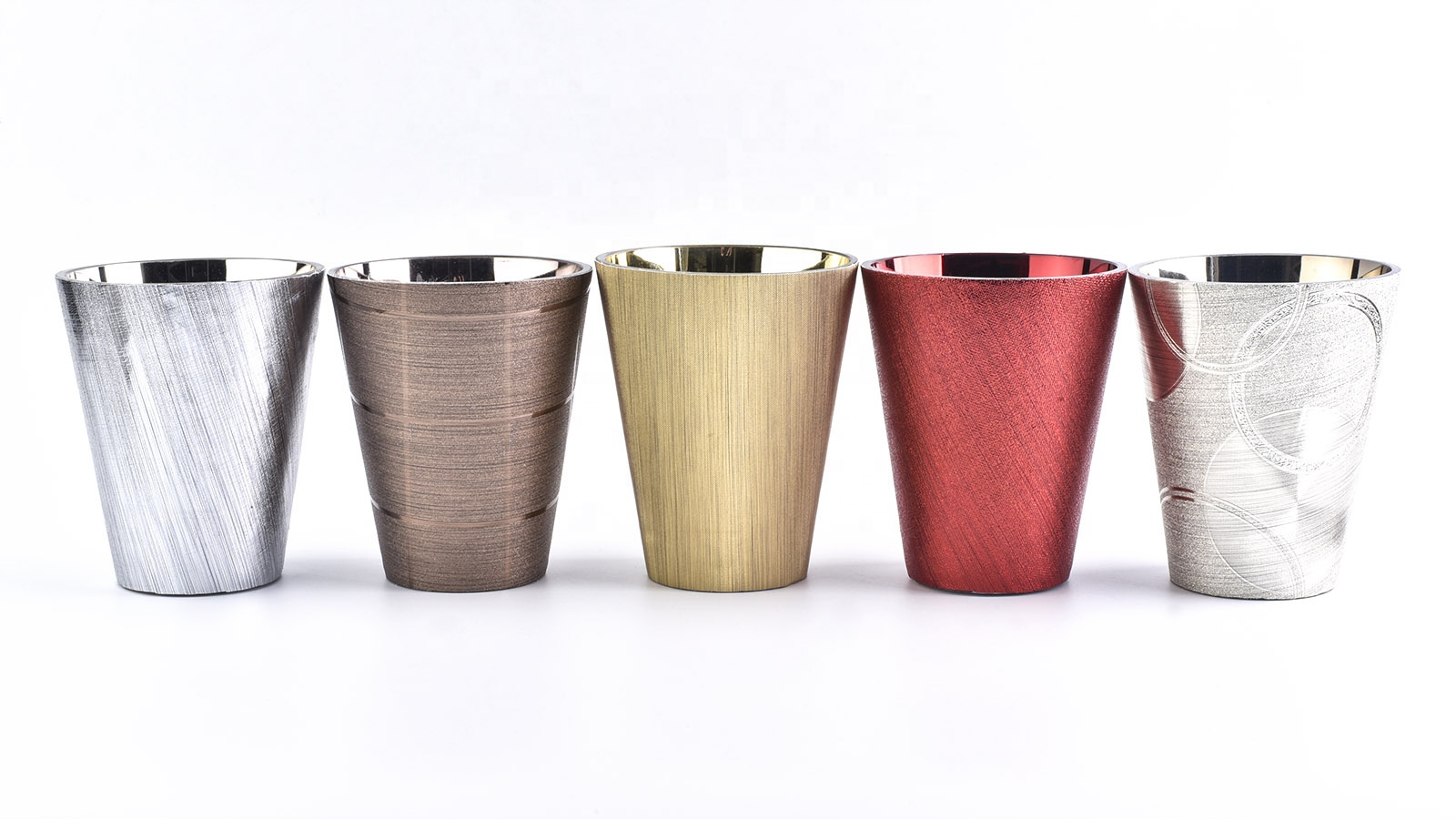 Suppliers custom silver decorative PU material pillar candle holder